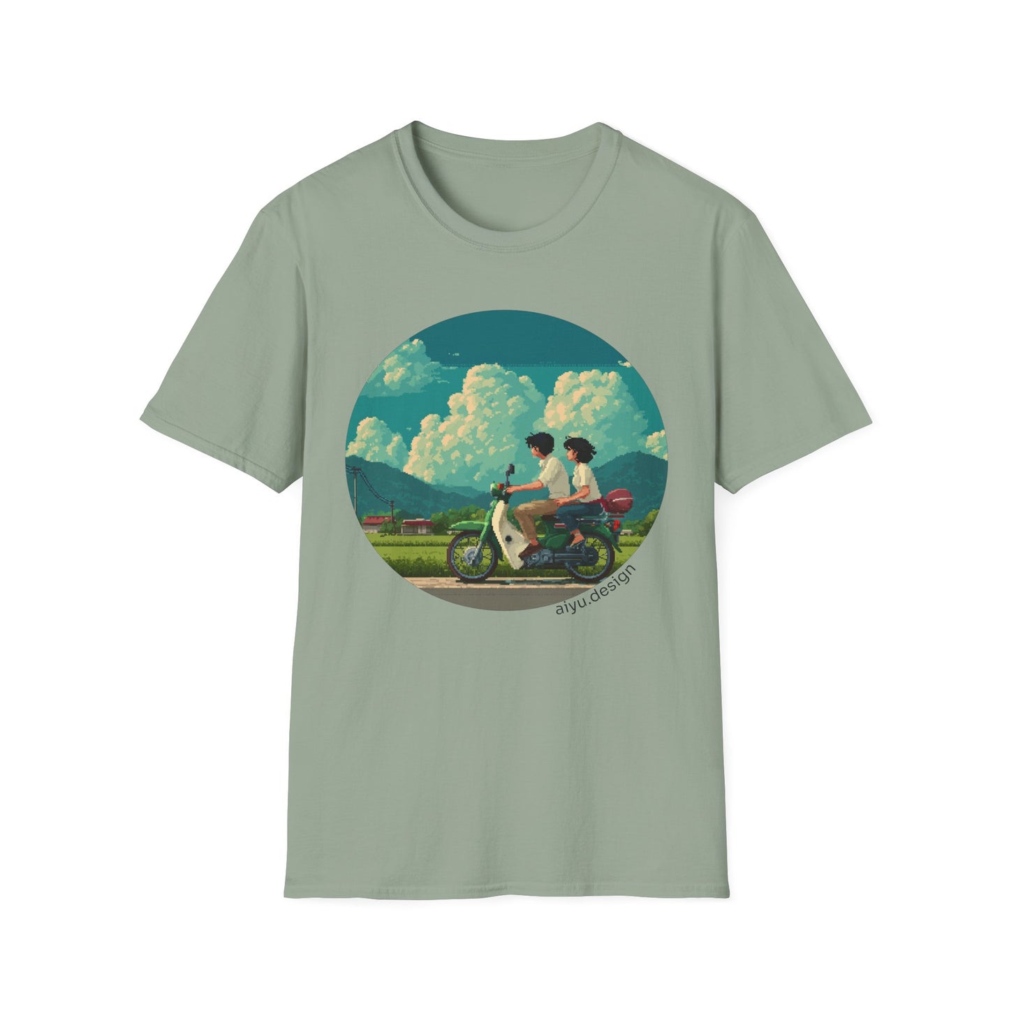 Scenic Pixelart Collection | Couple on Motorcycle
