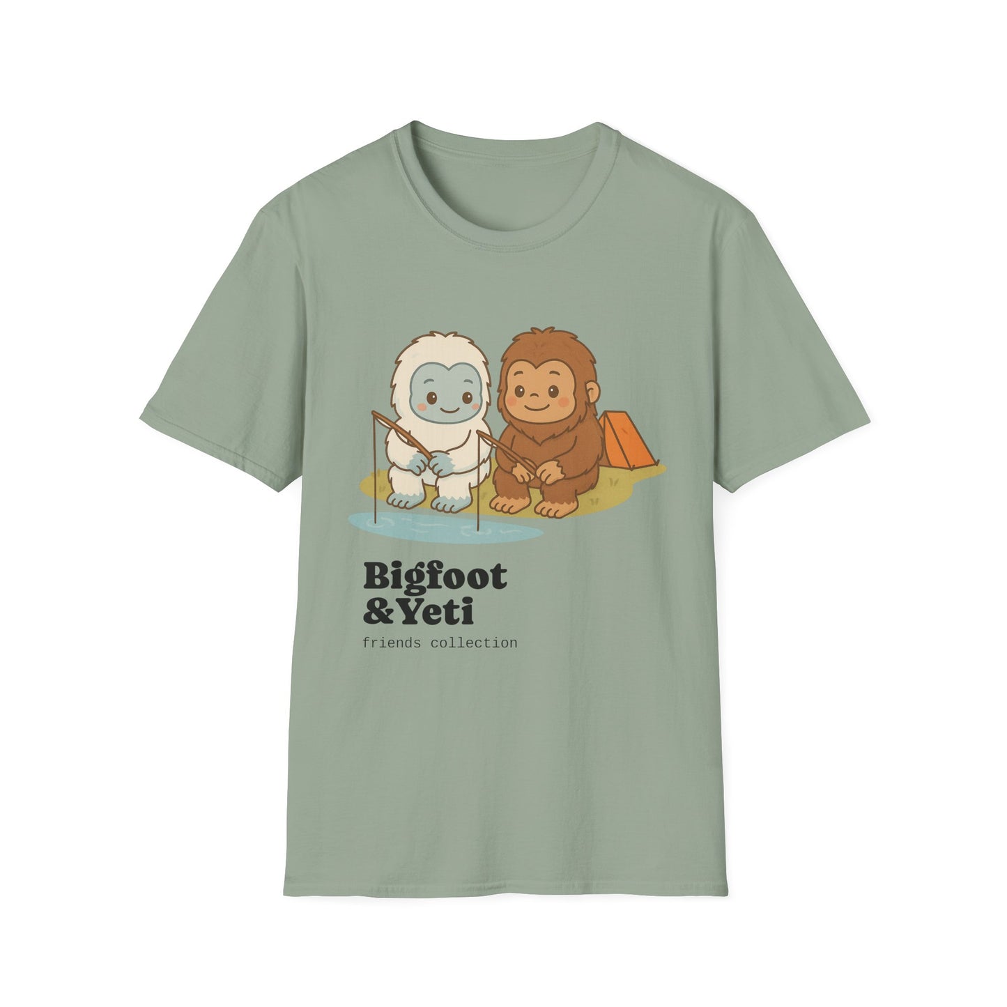 Bigfoot & Yeti Unisex Softstyle T-Shirt, Funny Monster Tee, Outdoor Adventure Shirt, Gift for Nature Lovers, Cool Graphic Tee