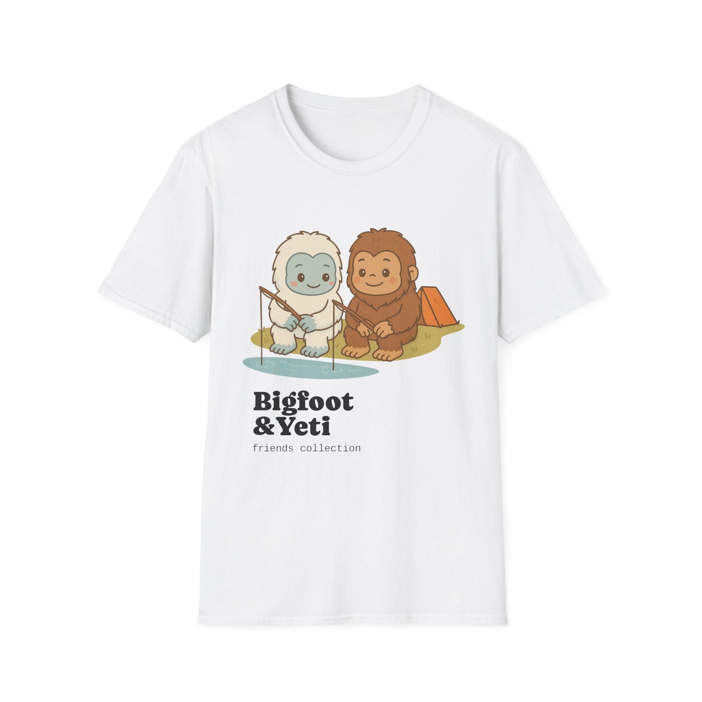 Bigfoot & Yeti Unisex Softstyle T-Shirt, Funny Monster Tee, Outdoor Adventure Shirt, Gift for Nature Lovers, Cool Graphic Tee