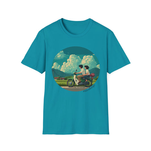 Scenic Pixelart Collection | Couple on Motorcycle