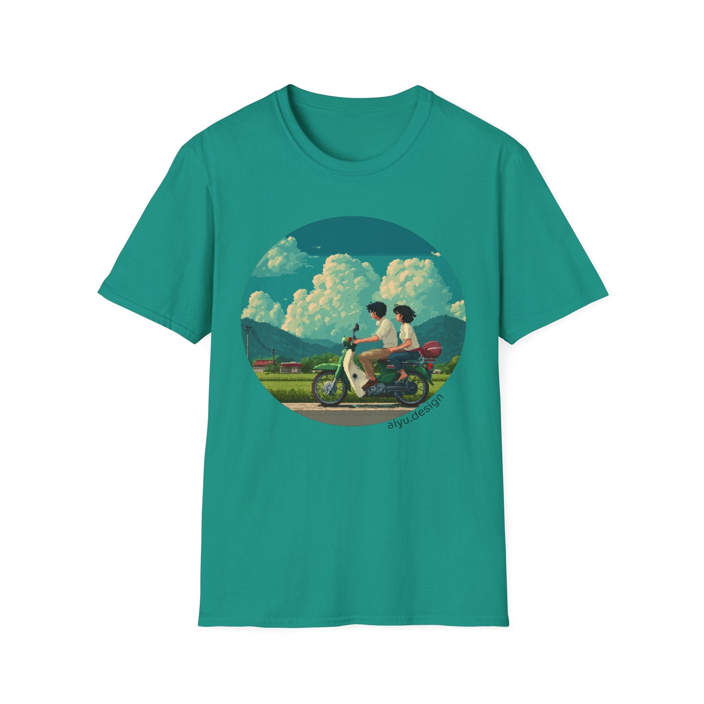 Scenic Pixelart Collection | Couple on Motorcycle
