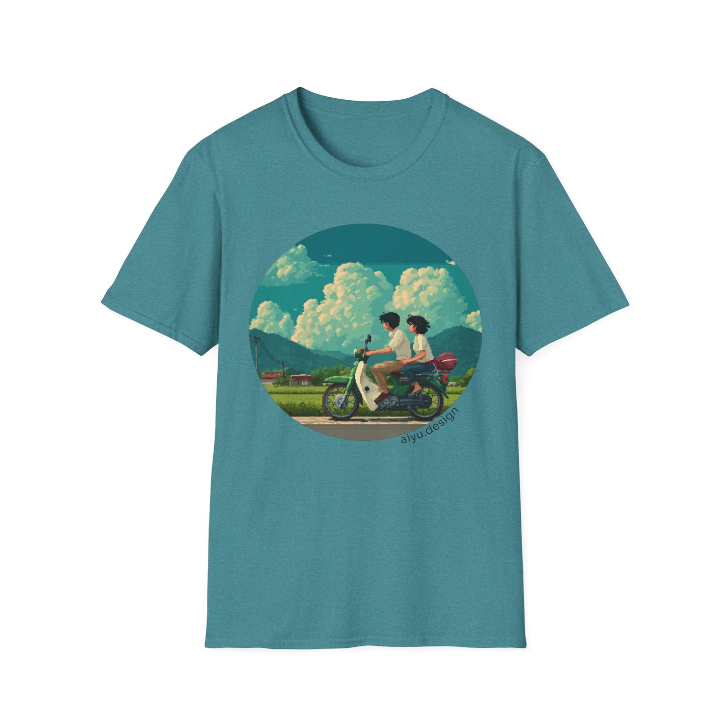 Scenic Pixelart Collection | Couple on Motorcycle