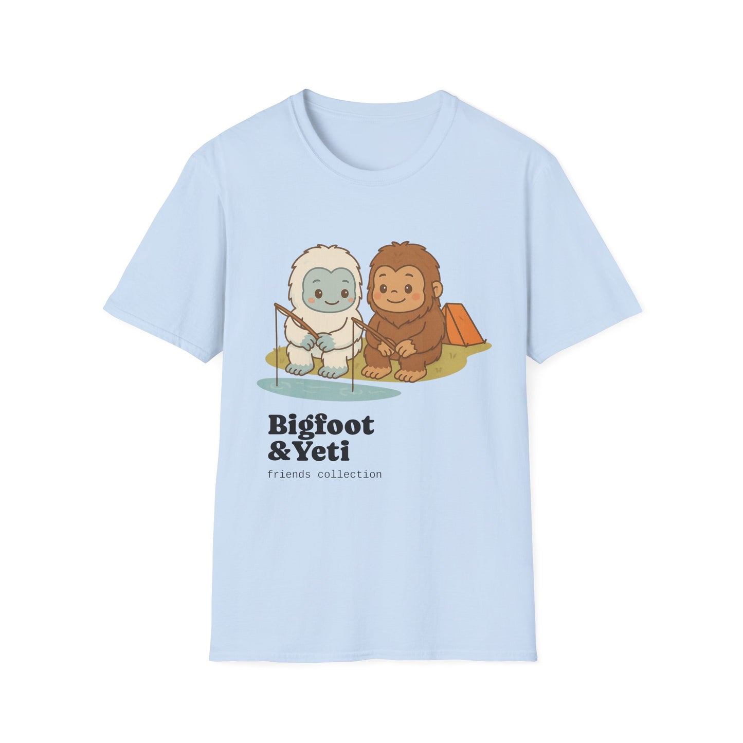 Bigfoot & Yeti Unisex Softstyle T-Shirt, Funny Monster Tee, Outdoor Adventure Shirt, Gift for Nature Lovers, Cool Graphic Tee