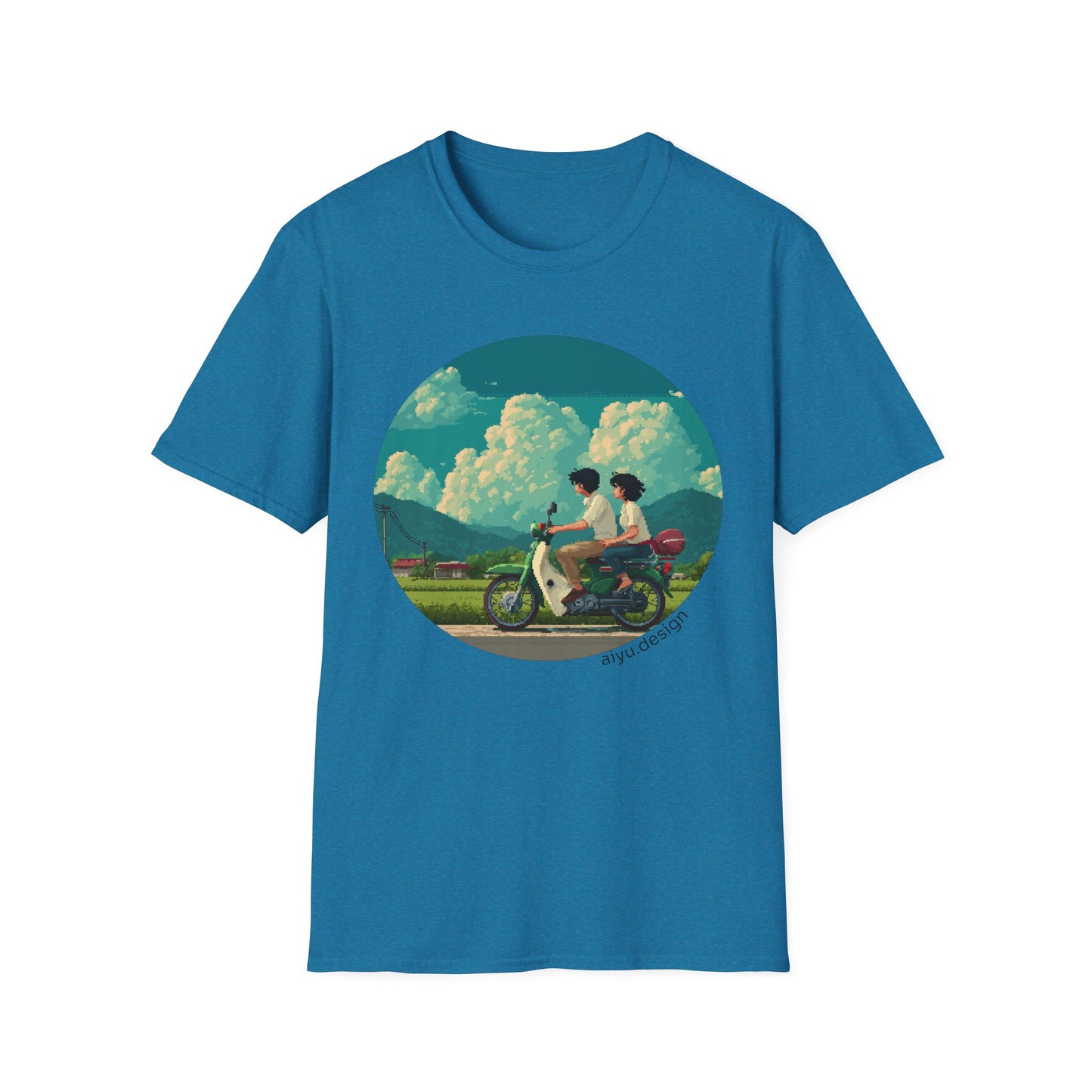 Scenic Pixelart Collection | Couple on Motorcycle