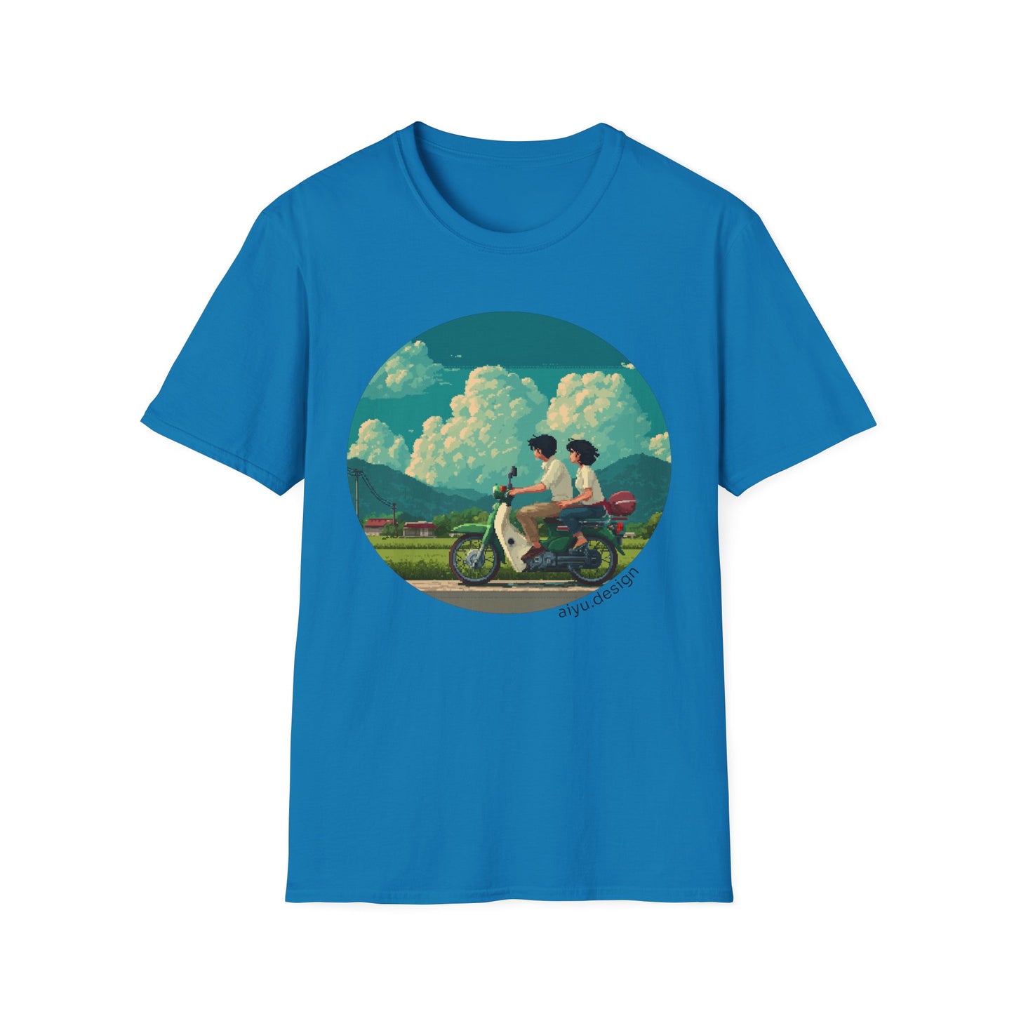 Scenic Pixelart Collection | Couple on Motorcycle