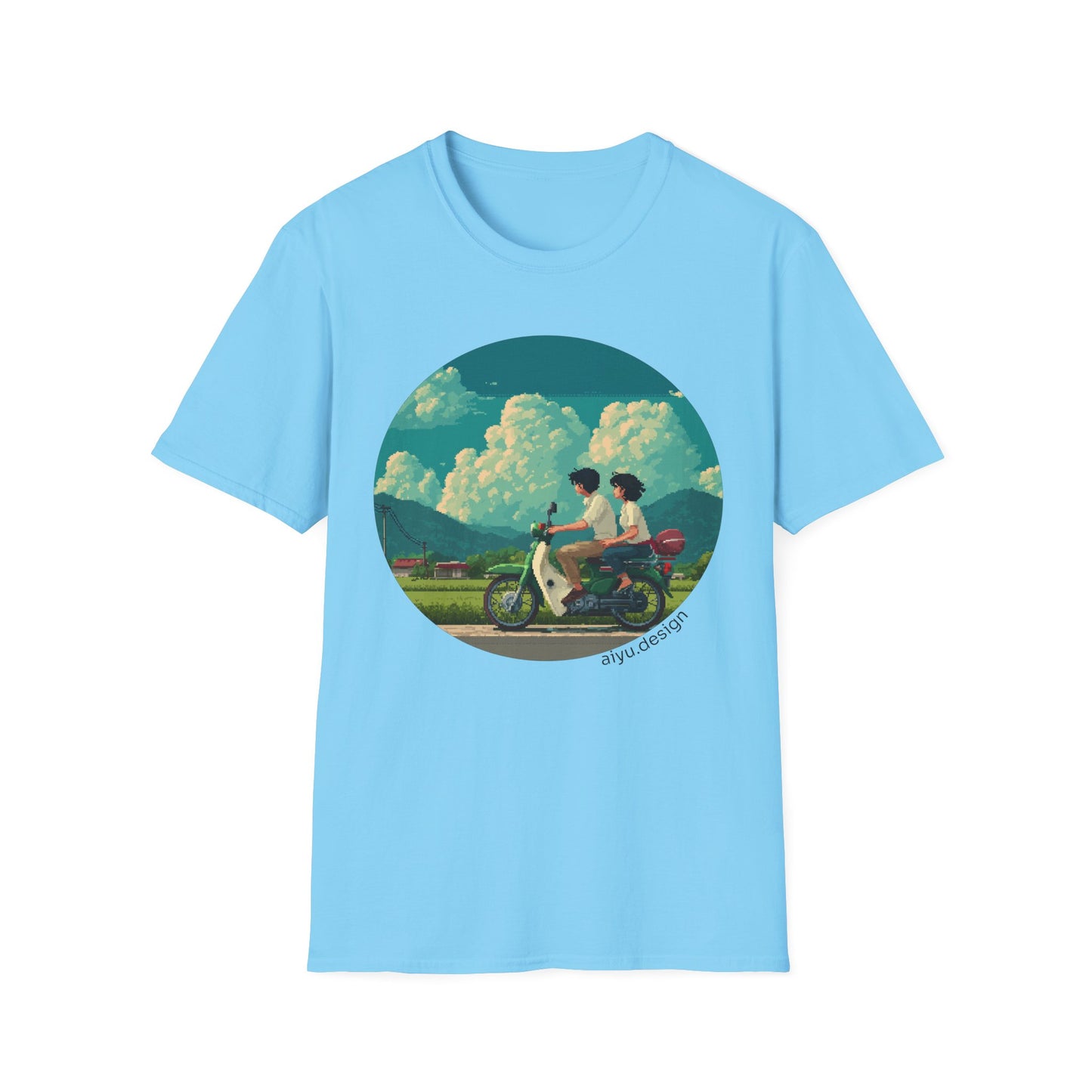 Scenic Pixelart Collection | Couple on Motorcycle
