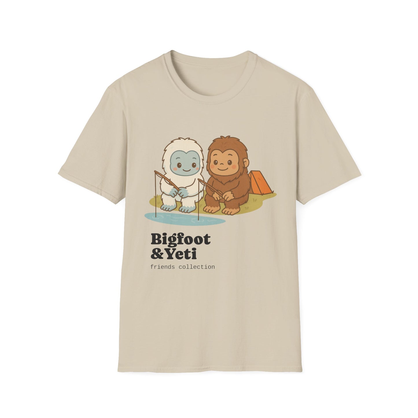 Bigfoot & Yeti Unisex Softstyle T-Shirt, Funny Monster Tee, Outdoor Adventure Shirt, Gift for Nature Lovers, Cool Graphic Tee