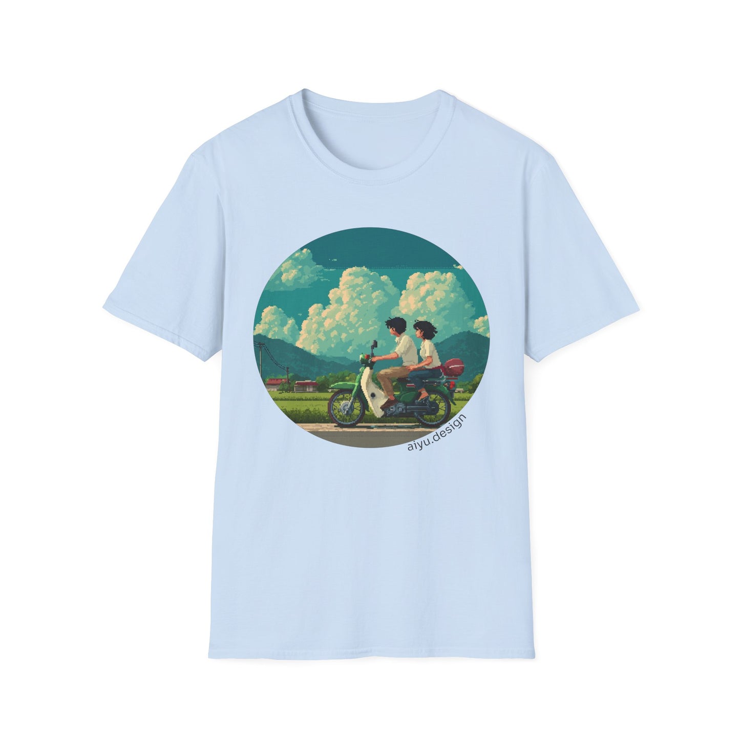Scenic Pixelart Collection | Couple on Motorcycle