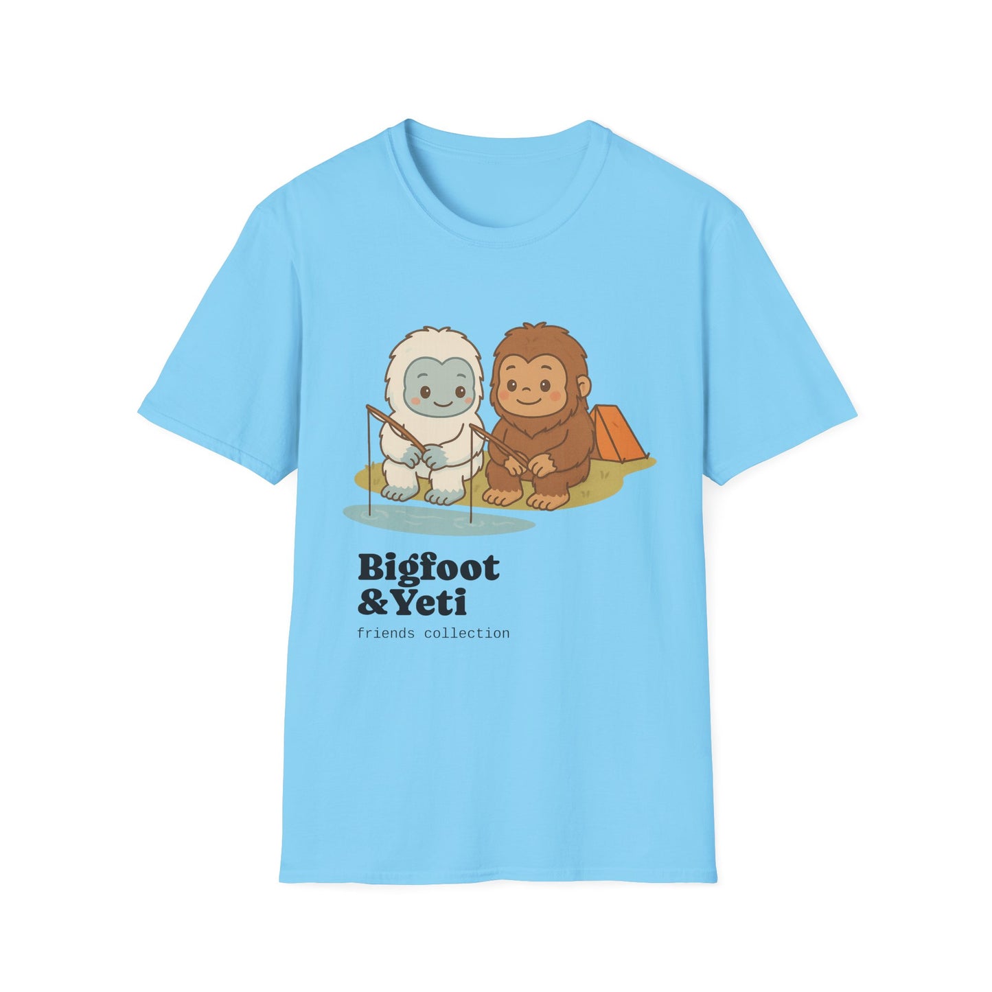 Bigfoot & Yeti Unisex Softstyle T-Shirt, Funny Monster Tee, Outdoor Adventure Shirt, Gift for Nature Lovers, Cool Graphic Tee