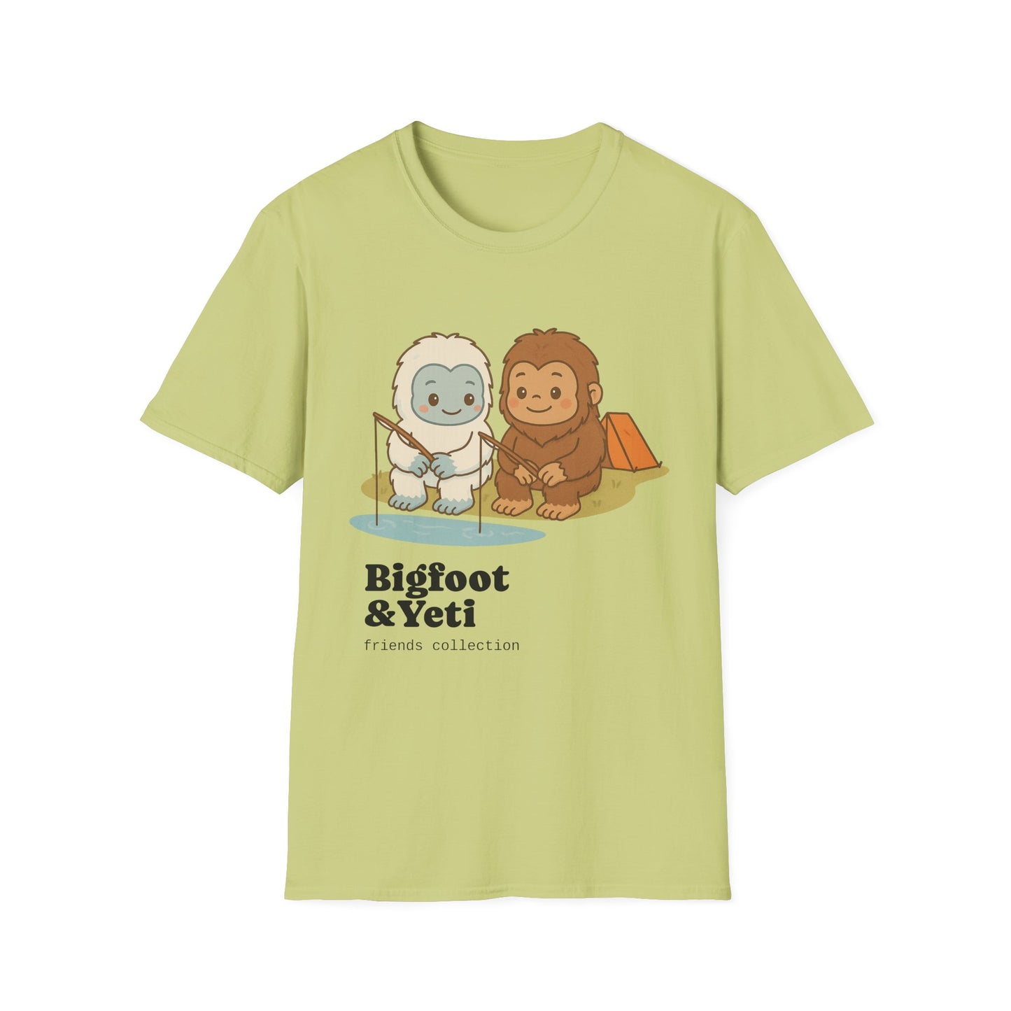 Bigfoot & Yeti Unisex Softstyle T-Shirt, Funny Monster Tee, Outdoor Adventure Shirt, Gift for Nature Lovers, Cool Graphic Tee